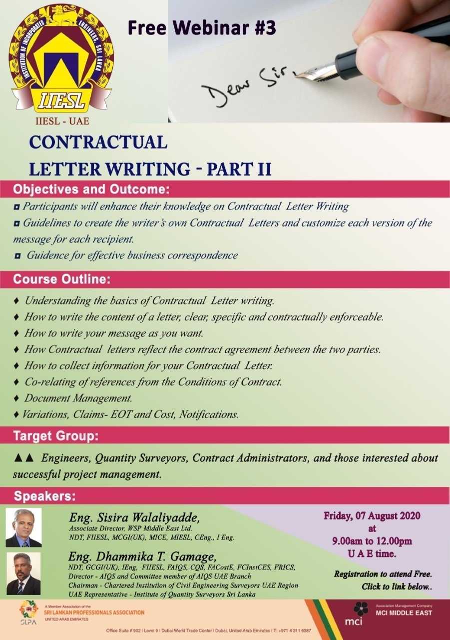 Contractual Letter Writing Part 2 Contractual Letter Writing Part 2