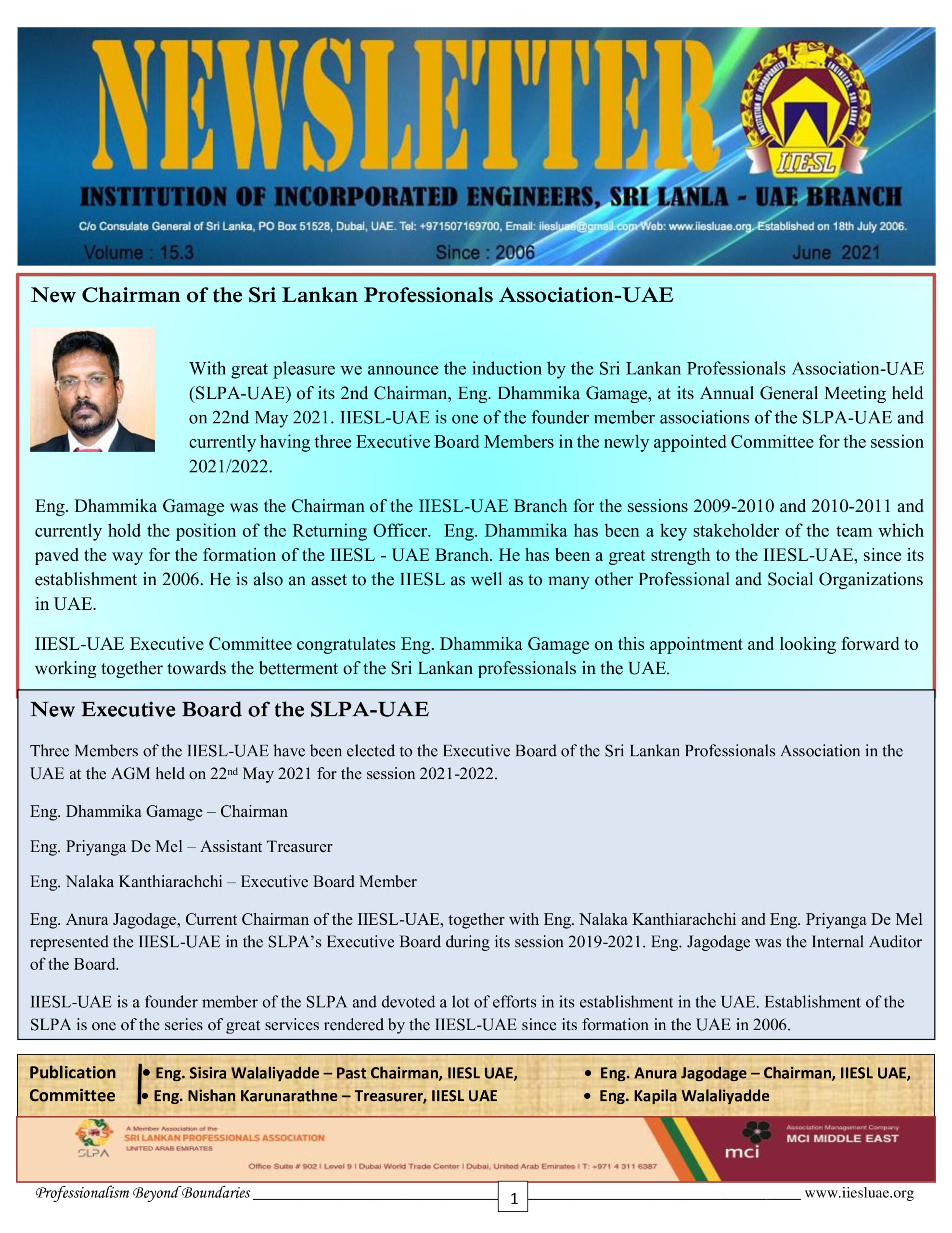 Newsletter IIESL UAE June 2021