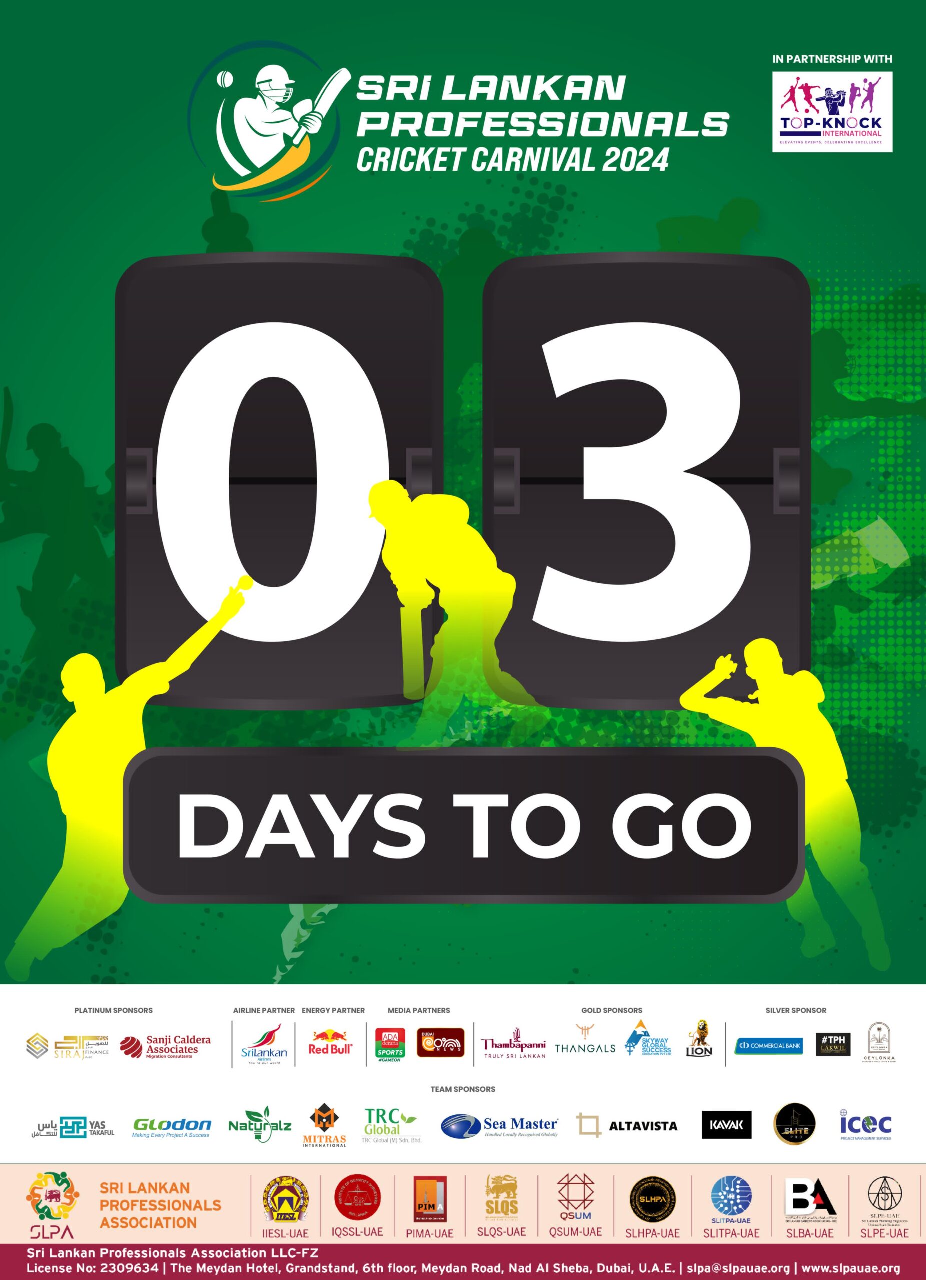 Just 3 days to go for the Sri Lankan Professionals Association’s first-ever Cricket Carnival!